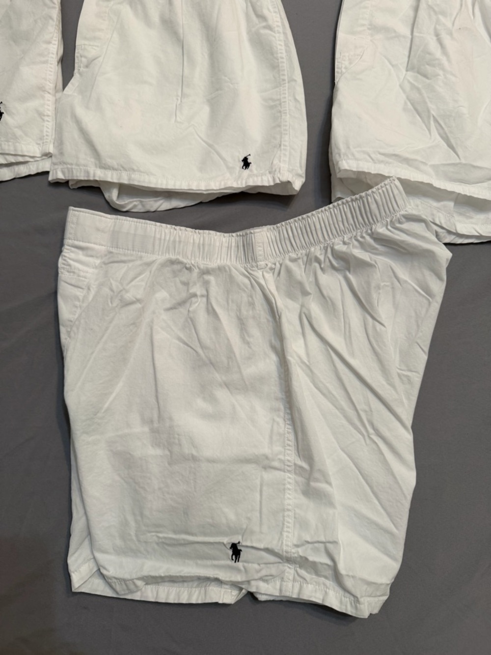 Ralph Lauren Size M White Cotton Boxer Shorts with Black Polo Logo - Picture 5 of 9